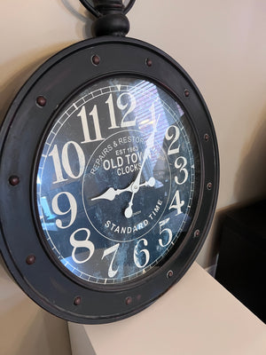 Deco 79 Large Metal "Pocket Watch Style" Wall Clock