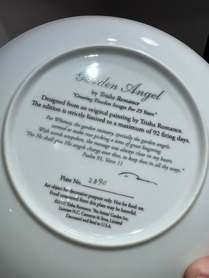 'Garden Angel' by Trisha Romance Collector Plate