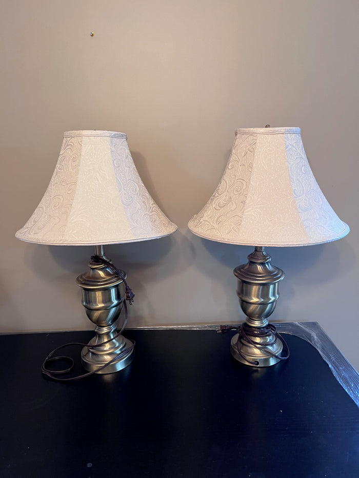 Pair of Silver Table Lamps