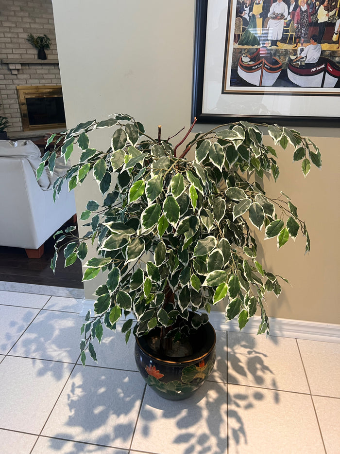 Faux Plant, Oriental Planter