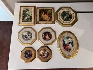 Antique Wood Plaques Lot, Made in Italy