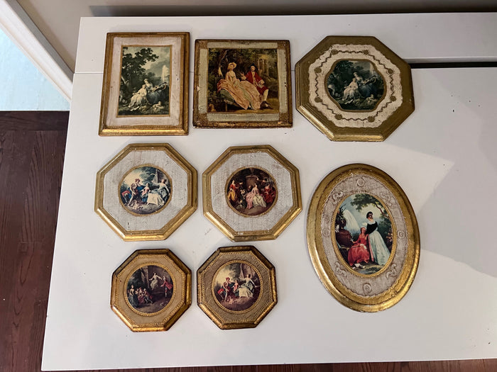 Antique Wood Plaques Lot, Made in Italy