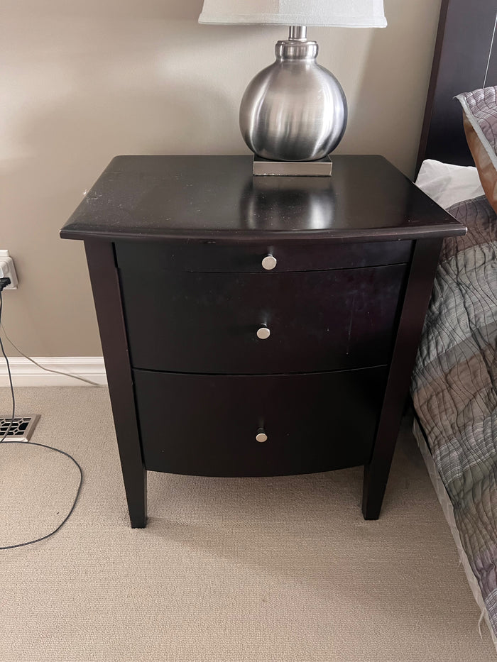 Pair of Nightstands, Dark Brown