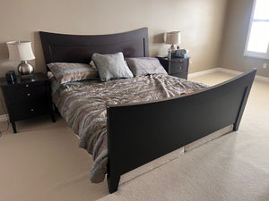 King Bed Frame, Dark Brown