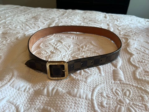 Women's LOUIS VUITTON  Tresor Damier Ebene Belt Brown
