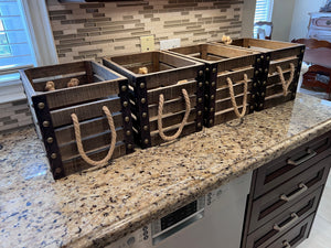 4 Decor Wood Crates Lot
