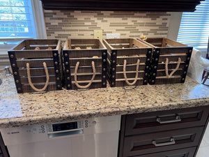 4 Decor Wood Crates Lot