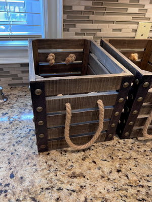 4 Decor Wood Crates Lot