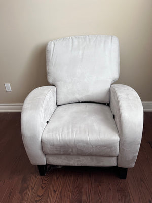 Dutailier Light Beige Microsuede Recliner