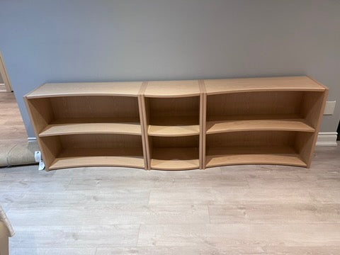 3-Piece Modular Wavy Bookshelf