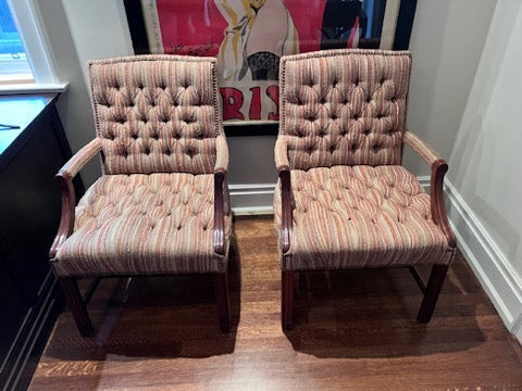 Pair of 'St. Timothy' Tufted Armchairs