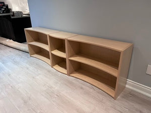 3-Piece Modular Wavy Bookshelf