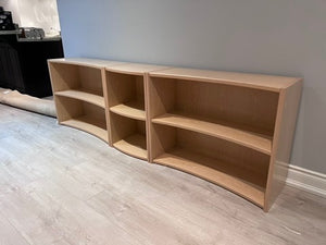 3-Piece Modular Wavy Bookshelf