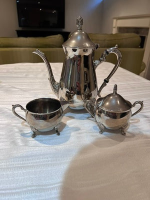 3 Piece Silver-Plate Tea Set