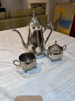 3 Piece Silver-Plate Tea Set