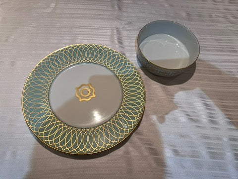 "Carlo Dal Bianco - Este" presentation plate & bowl by Fürstenberg