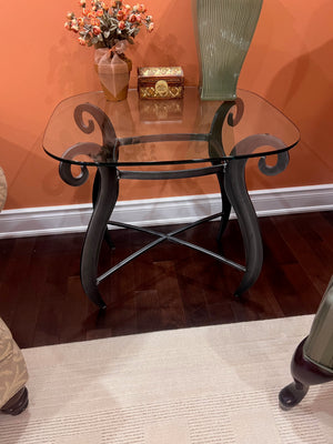 Glass Top Side Table