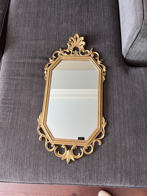 Small Vintage Style Gold Mirror