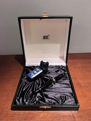 Montblanc MEISTERSTÜCK GOLD-COATED 149 FOUNTAIN PEN with 18k Gold Nip, includes ink bottle (**will only be discounted at 50% off)