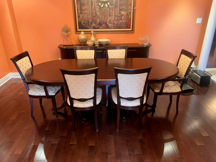 Dining Table + 6 Chairs (*additional leaf included)