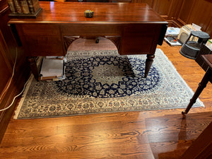 Hand-Knotted 100% Wool Persian Nain Rug- 6.5ft x 4.3ft