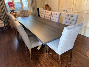 Nuevo Square Roots Couture Dining Table 10 Grey Dining Chairs