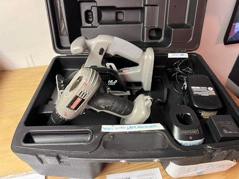 Craftsman 18v-  3/8" in Cordless Drill-Driver & 5 1/2" Trim Saw