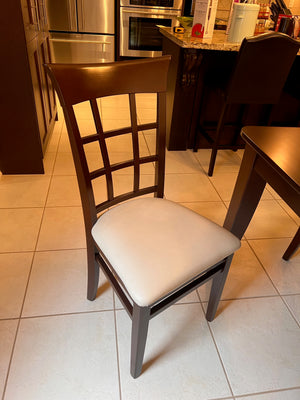 Beautiful Solid Wood Dining/Kitchen Table + 8 Chairs, Dark Brown Finish (*amazing condition)