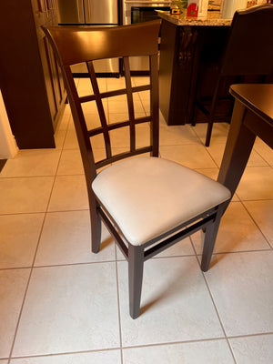 Beautiful Solid Wood Dining/Kitchen Table + 8 Chairs, Dark Brown Finish (*amazing condition)