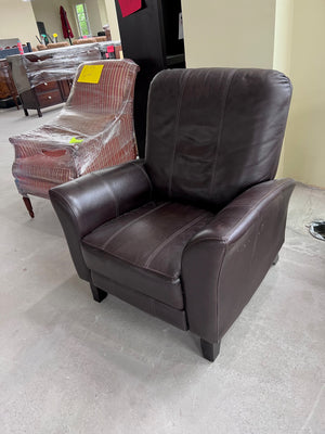 Dutailier Brown Leather Reclining Glider