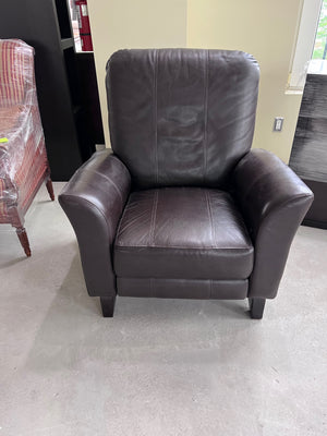 Dutailier Brown Leather Reclining Glider