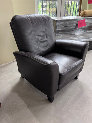 Dutailier Brown Leather Reclining Glider
