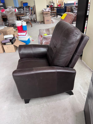 Dutailier Brown Leather Reclining Glider