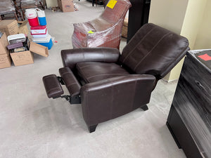 Dutailier Brown Leather Reclining Glider