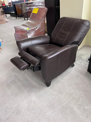 Dutailier Brown Leather Reclining Glider