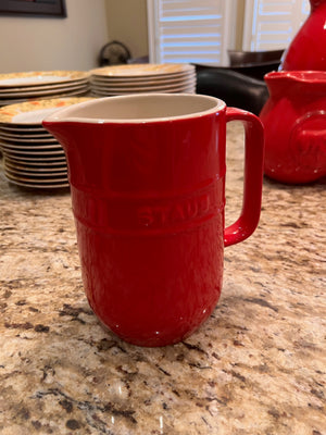 Staub Red Ceramic Milk Pitcher