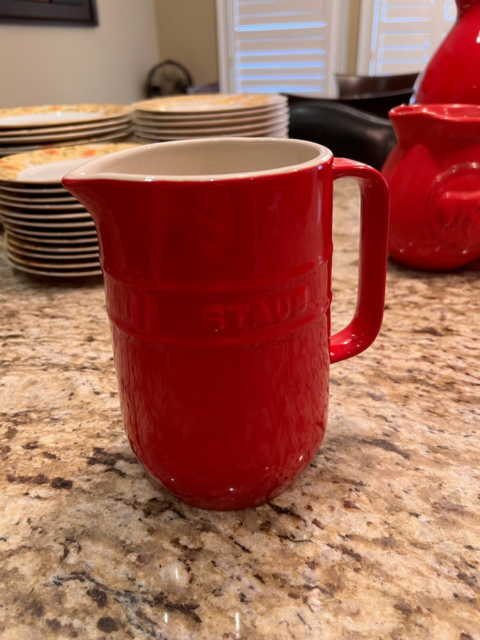 Staub Red Ceramic Milk Pitcher