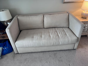 The Chesterfield Shop Beige Upholstered Sofa Bed