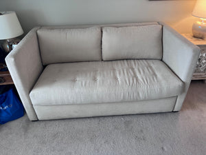The Chesterfield Shop Beige Upholstered Sofa Bed