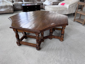 Large Solid Wood Octagonal Coffee Table