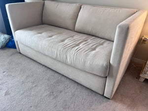 The Chesterfield Shop Beige Upholstered Sofa Bed