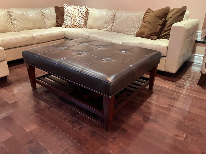 La-Z-Boy Brown Leather Ottoman