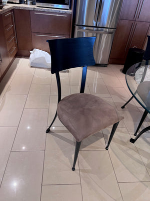 Round Glass Kitchen Table + 4 Chairs