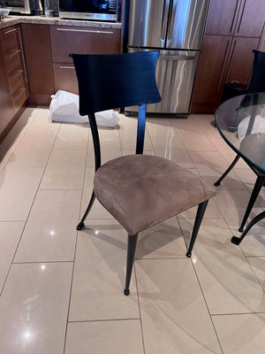 Round Glass Kitchen Table + 4 Chairs