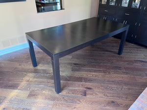 Dark Brown Wood Dining Table