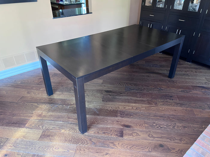 Dark Brown Wood Dining Table