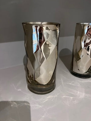 3 Silver Decorative Vases
