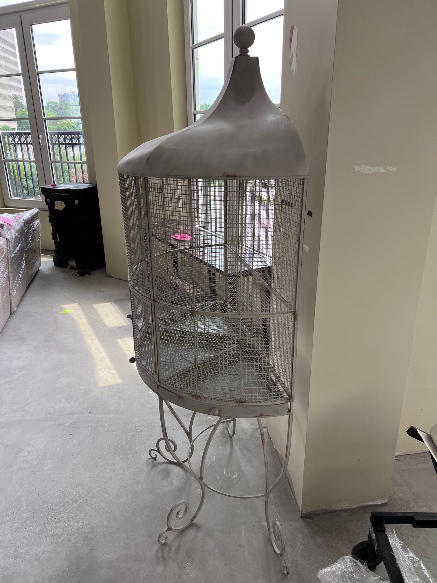 Sold at Auction: VICTORIAN BIRD CAGE w/ STAND