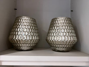 Pair of Gold Decorative Vases