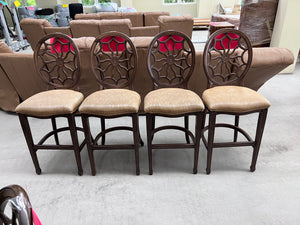 4 Ethan Allen Spider Back Counter Stools